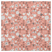 Tissu Motif d'inséparables (Échantillon)