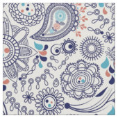 Tissu Motif Doodle Paisley (Fermer)