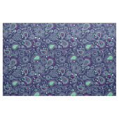 Tissu Motif Doodle Paisley Bleu foncé (Fat Quarter)