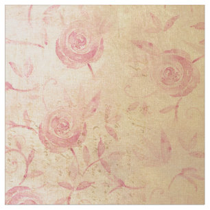 Tissu Motif d'or à rose florale