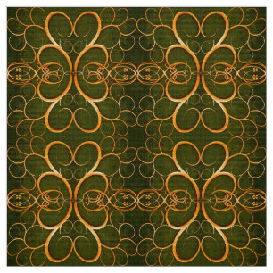 Tissu motif d'or abstrait de remous