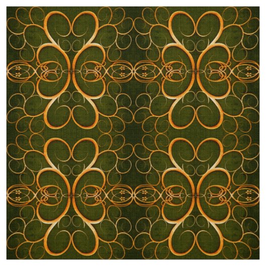 Tissu motif d'or abstrait de remous (Échantillon)