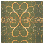 Tissu motif d'or abstrait de remous (Détail)