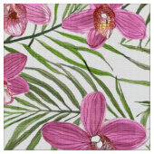 Tissu Motif d'orchidée rose (Fermer)