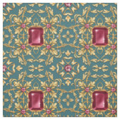 Tissu Motif doré sans couture avec rubis (Échantillon)