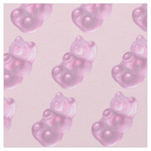 Tissu Motif d'ours de gomme rose (Fermer)