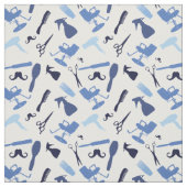 Tissu Motif d'outils de coiffeur (Échantillon)