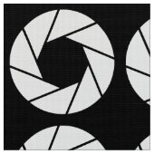 Tissu Motif d'ouverture - Blanc sur noir (Fermer)