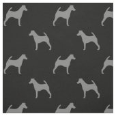 Tissu Motif doux de silhouettes de Fox Terrier (Échantillon)