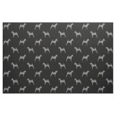 Tissu Motif doux de silhouettes de Fox Terrier (Fat Quarter)