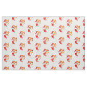 Tissu Motif Dragons de Feu Rouges (Fat Quarter)