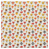 Tissu Motif drôle de monstres (Échantillon)