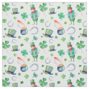 Tissu Motif du jour de St Patrick d'aquarelle