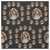 Tissu Motif du roi Charles Spaniel, (Échantillon)
