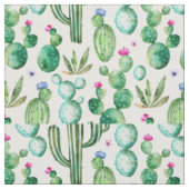 Tissu Motif d'usines de cactus d'aquarelle (Échantillon)