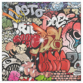 Tissu Motif dynamique urbain d'art de graffiti d'art de (fermé)