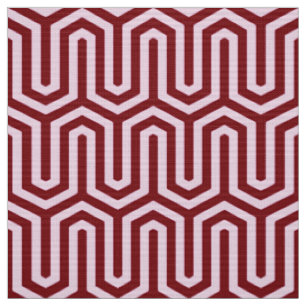 Tissu Motif égyptien de Deco - Bourgogne et rose
