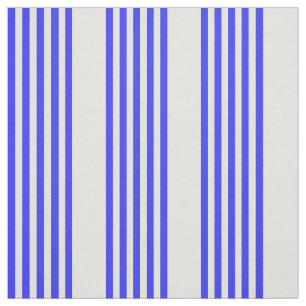 Tissu Motif électrique bleu et beige cinq bandes