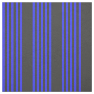 Tissu Motif électrique bleu et charbon cinq bandes