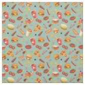 Tissu Motif élégant d'aliments de préparation rapide (Échantillon)