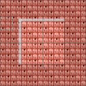 Tissu Motif Eléphants rose doux (Carreau)