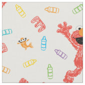 Tissu Motif Elmo Crayon (Fermer)