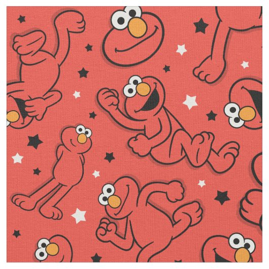 Tissu Motif Elmo Dancing Rouge (Fermer)