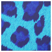 Tissu Motif Empreinte de léopard bleu (Échantillon)