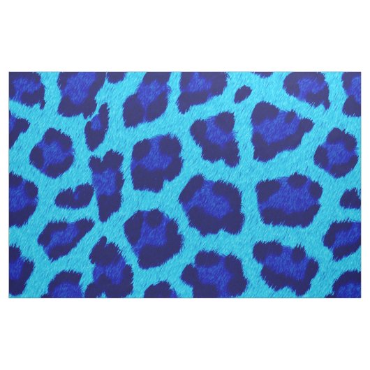 Tissu Motif Empreinte de léopard bleu (Fat Quarter)