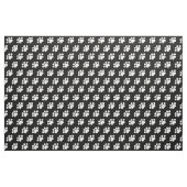Tissu Motif Empreinte de patte blanc (Fat Quarter)