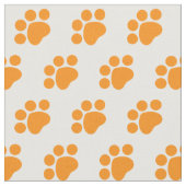 Tissu Motif Empreinte de patte orange (Fermer)