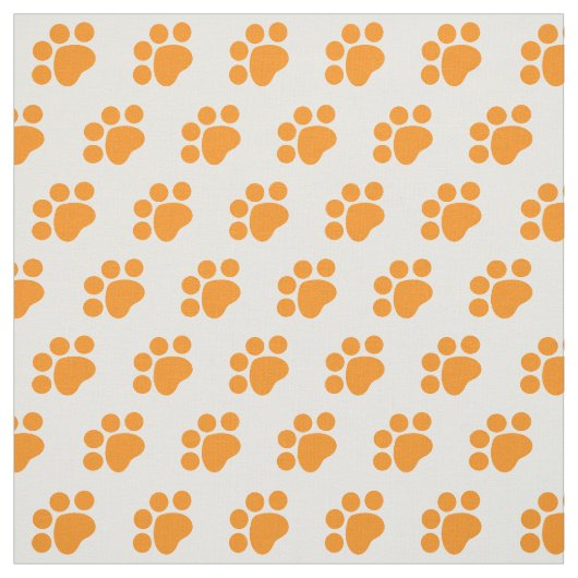 Tissu Motif Empreinte de patte orange (Échantillon)