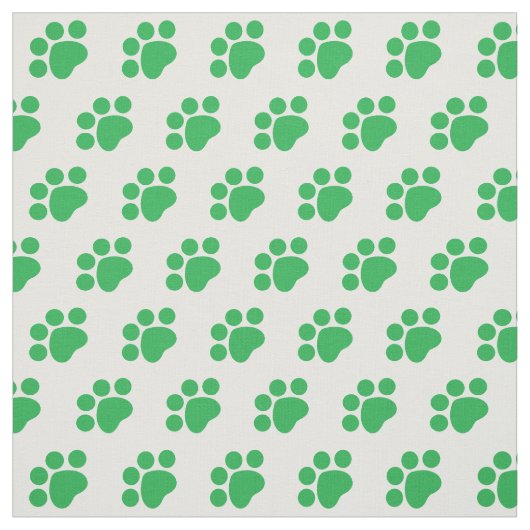 Tissu Motif Empreinte de patte vert (Échantillon)