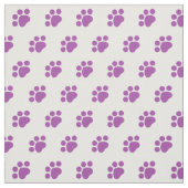 Tissu Motif Empreinte de patte violet (Échantillon)