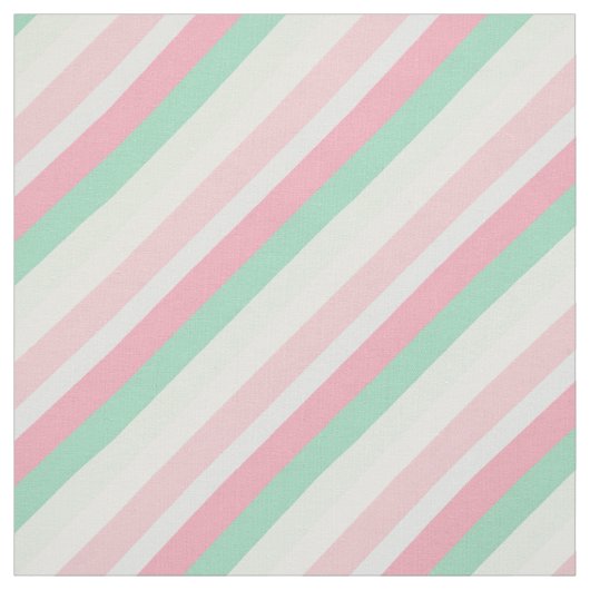 Tissu Motif en bande diagonale rose vert (Échantillon)