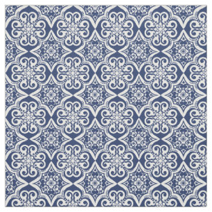 Tissu Motif en carreaux mexicain bleu et blanc