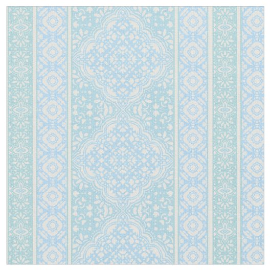 Tissu Motif en carrelage Boho bleu ciel (Fermer)
