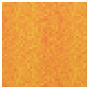 Tissu Motif en mosaïque orange chaud,