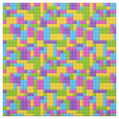 Tissu Motif en plastique de blocs de construction (Échantillon)