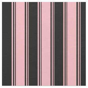 Tissu Motif en rayures rose clair et noire