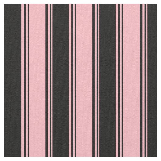 Tissu Motif en rayures rose clair et noire (Fermer)