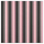 Tissu Motif en rayures rose clair et noire (Échantillon)