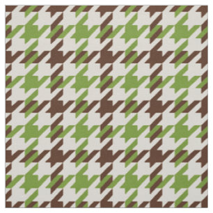 Tissu motif en terre cuite brun et vert rétro