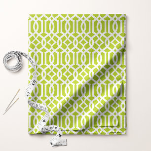 Tissu Motif en treillis en vert citron chic