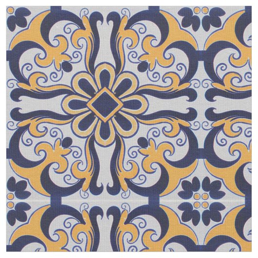 Tissu Motif en tuiles portugaises (Fermer)