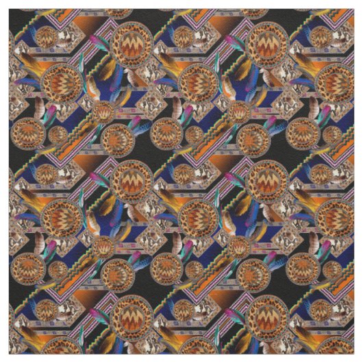 Tissu Motif Ethnique (Échantillon)