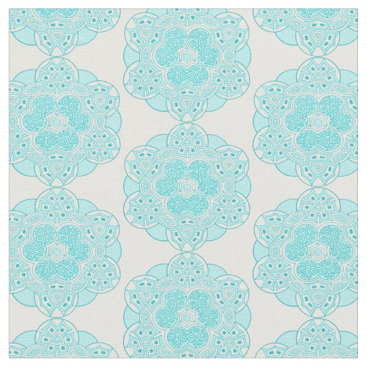 Tissu Motif ethnique 2 de turquoise (Fermer)