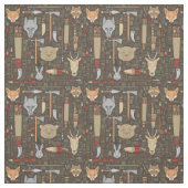 Tissu Motif ethnique de chasse (Échantillon)