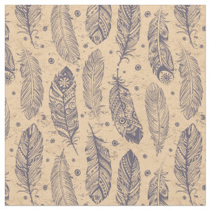 Tissu Motif ethnique d'ensemble de plume