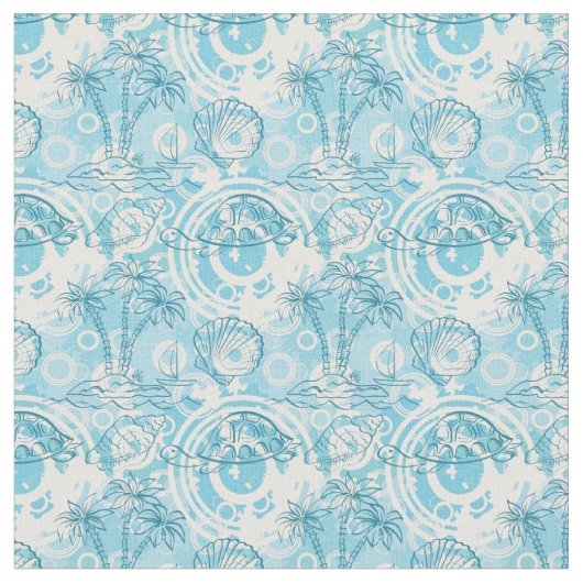 Tissu motif exotique d'océan (Fermer)